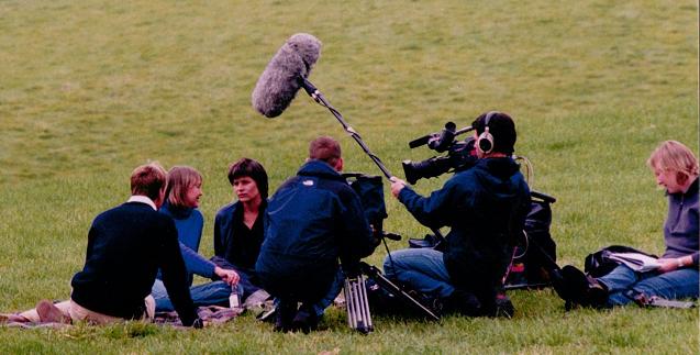 Ben Fogel interviewing Sophie Neville and Suzanna Hamilton for BBC 1 Ben Fogel interviewing Suzanna Hamilton and Sophie Neville for BBC 1