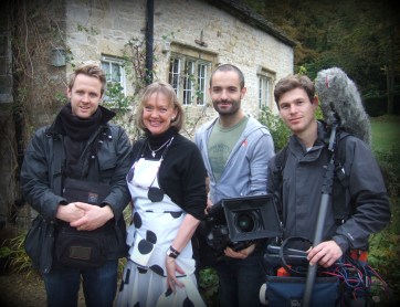 Sophie Neville with the film crew from Betty Television for Channel 4