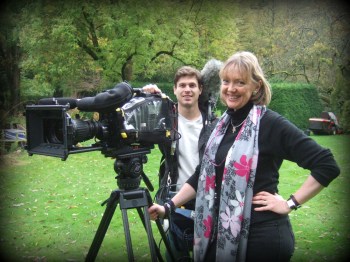 Sophie Neville filming in the Cotswolds Sophie Neville filming in the Cotswolds