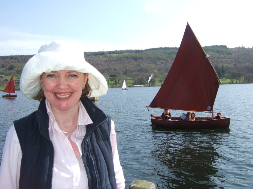 Sophie Neville with Swallow on Coniston Water