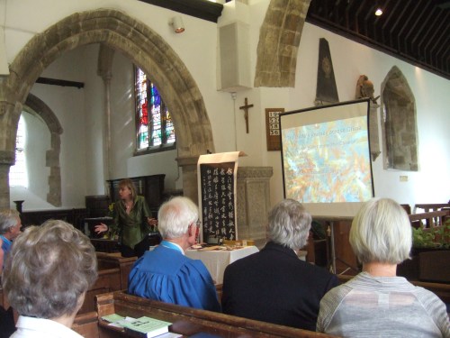 Sophie Neville speaking on the Bible Society's 2011 visit to China Sophie Neville talks on behalf of the Bible Society
