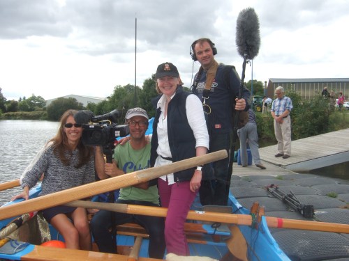 Sophie Neville being interviewed on France 3 TV