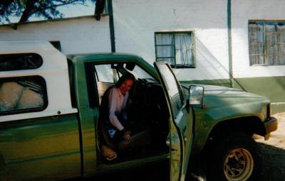 Packed with aid for Mozambique ~ Sophie Neville in the first Green Machine Packed with aid for Mozambique ~ Sophie Neville in the first Green Machine