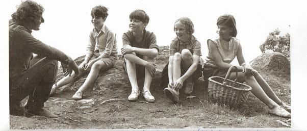 The director and cast of Swallows and Amazons