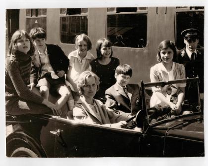 With Virginia McKenna on the first day of filming