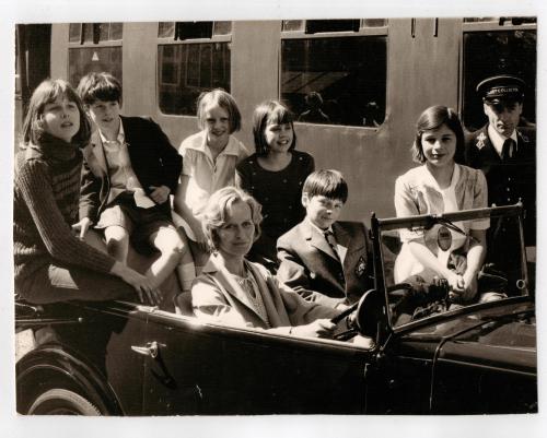 With Virginia McKenna on the first day of filming