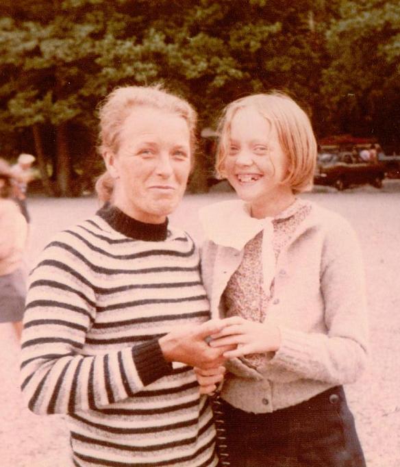 Jean McGill with Sophie Neville Jean our driver and unit nurse operating the radio with Sophie Neville ~ photo:Martin Neville