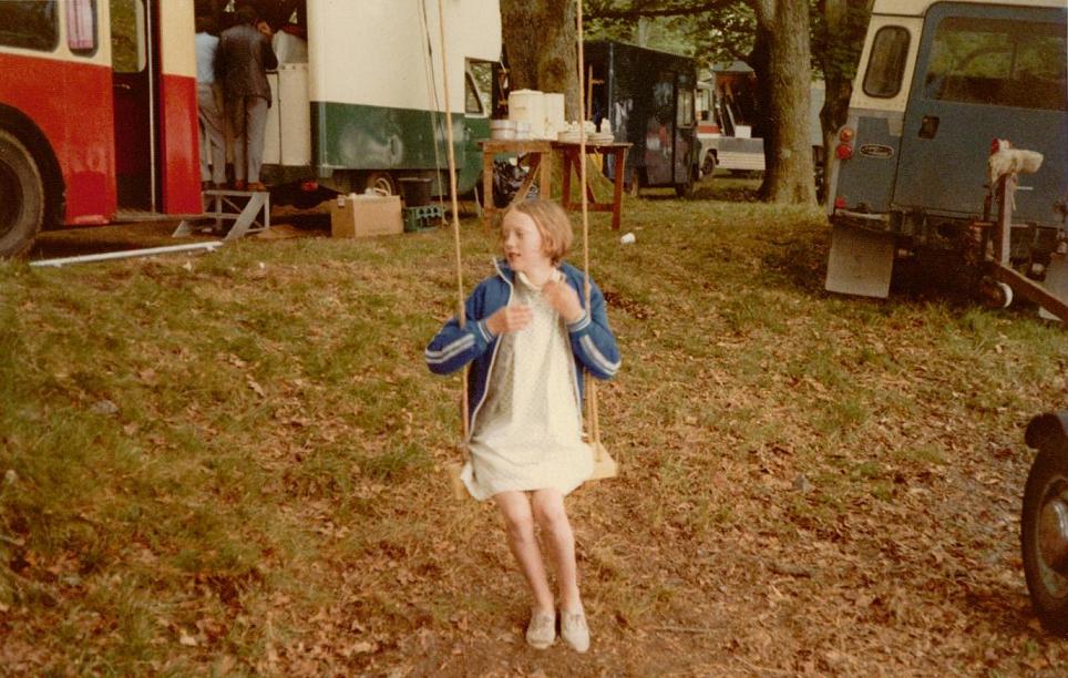 Sophie Neville on location film Swallows and Amazons in 1973