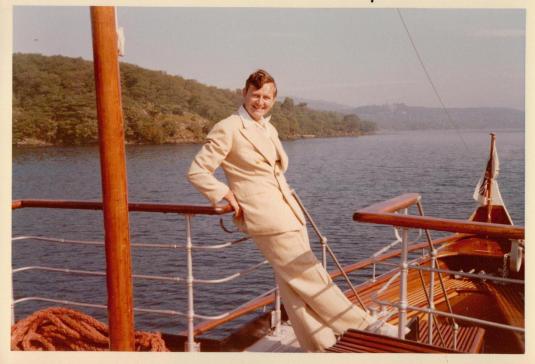 Martin Neville aboard MV Tern on Windermere