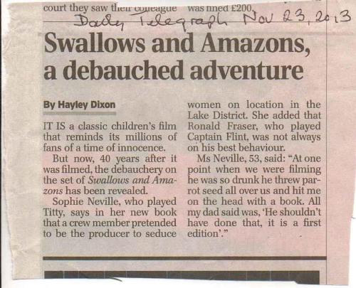 Saturday Telegraph Nov 23rd 2013