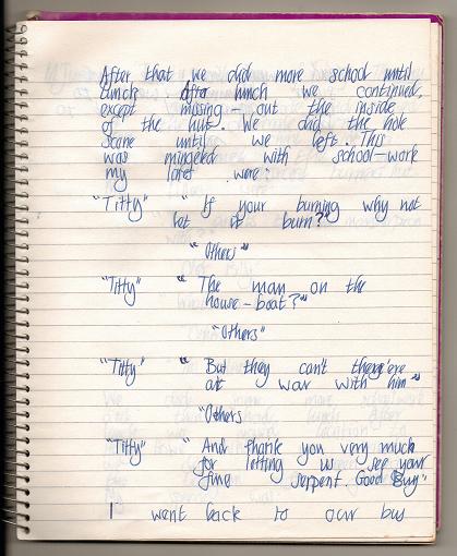 Charcoal Burners - My Diary page two 13th June - My Diary page two