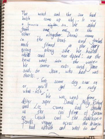 Filming the voyage to the island in Swallow