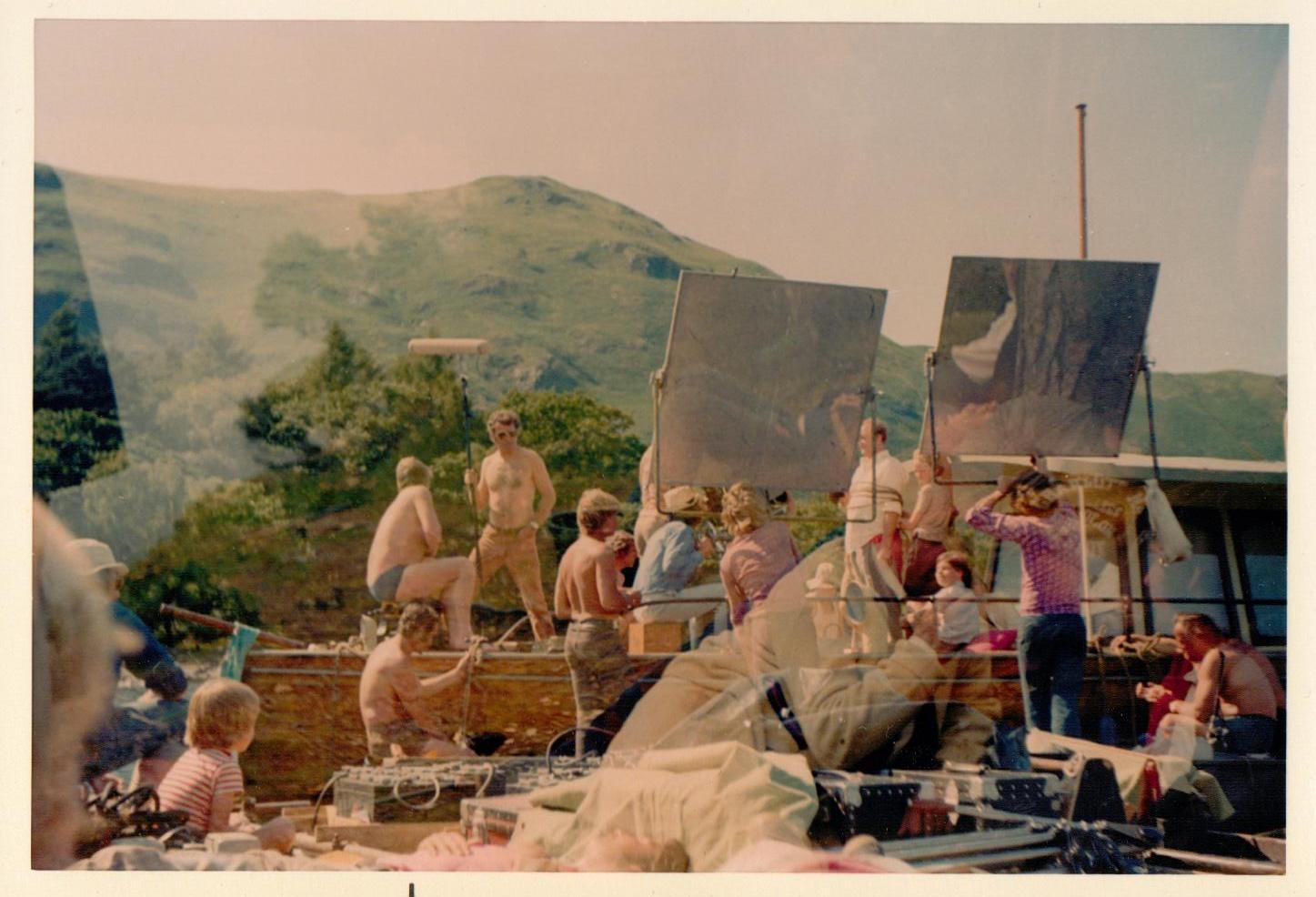 Battle of Houseboat Bay ~ The film crew on Derwentwater