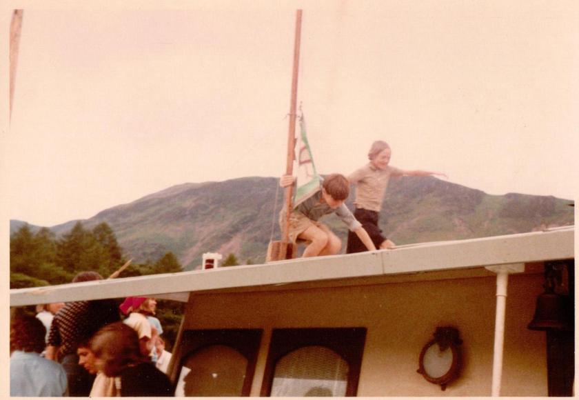 Simon West and Sophie Neville on Captian Flint's Houseboat