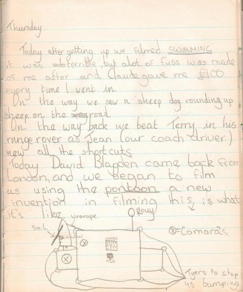 Suzanna Hamilton's diary about using a camera pontoon on Coniston Water