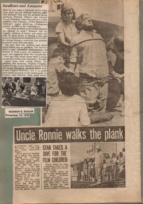 Newspaper articles about 'Swallows and Amazons' in 1973
