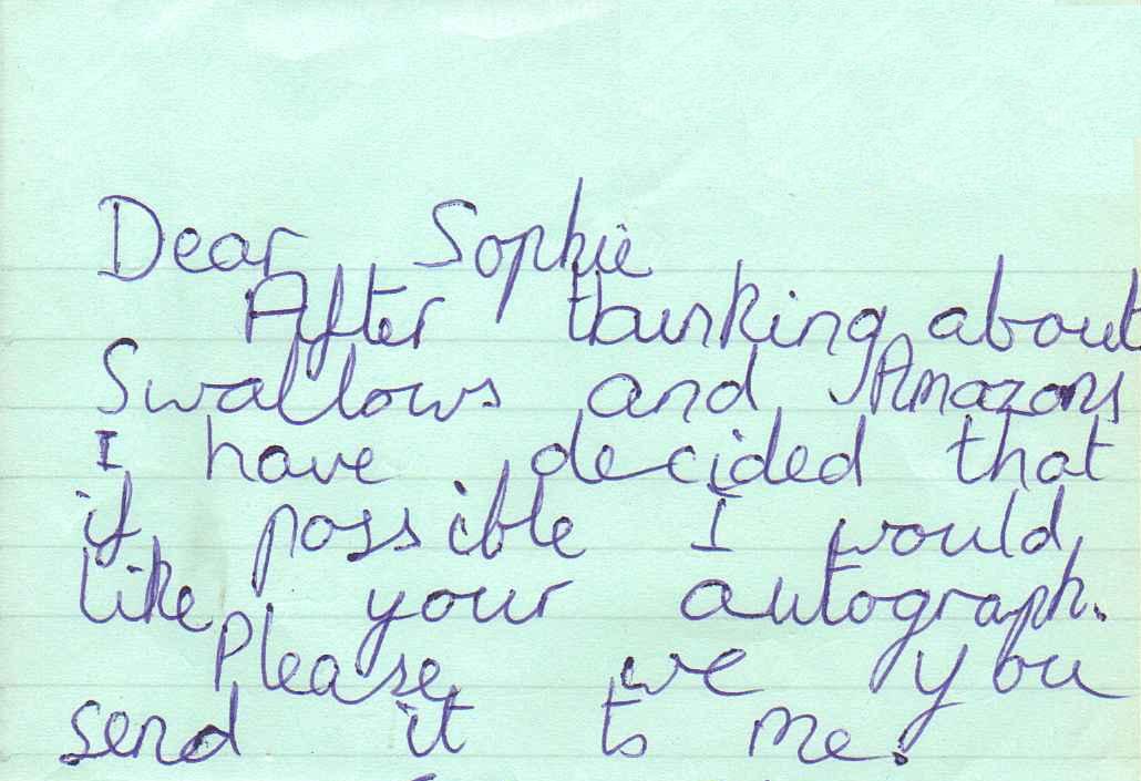 A fan letter! A fan letter!