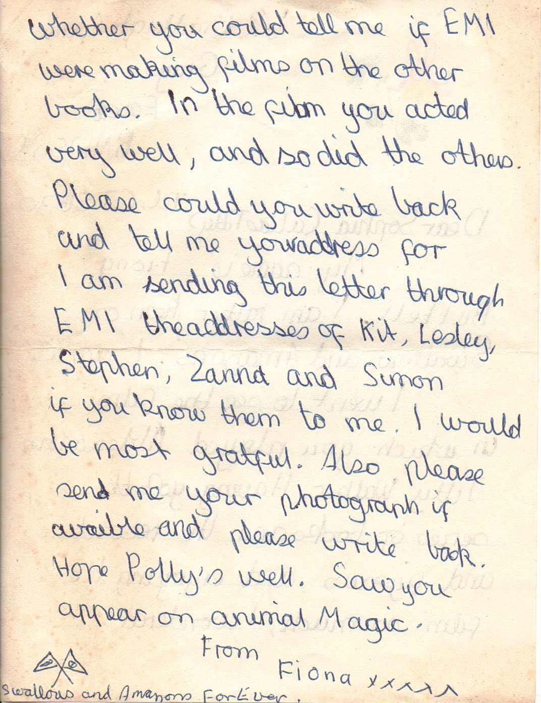 A fan letter