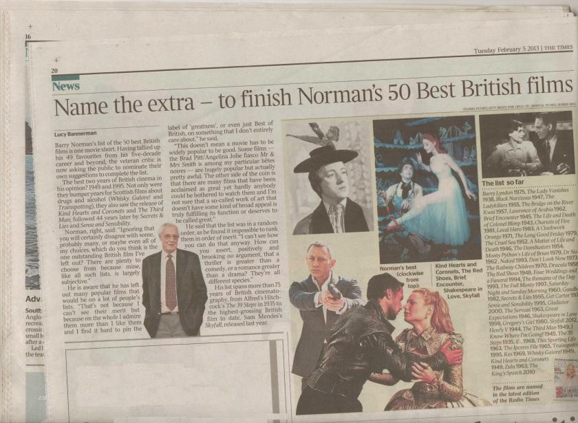 Barry Norman 50 greatest films