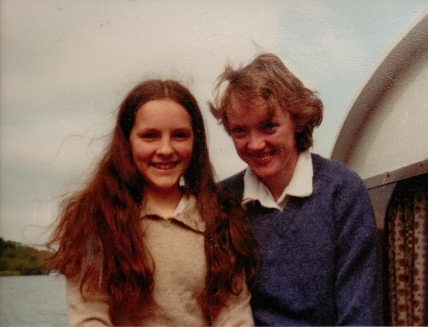 Caroline Downer with Sophie Neville on the Norfolk Broads Caroline Downer with Sophie Neville