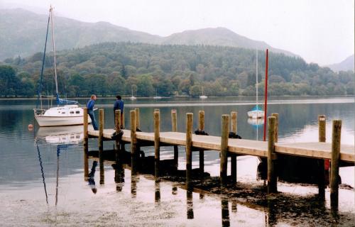 Sophie Neville and Suzanna Hamilton on Coniston Water in 2003 ~ photo Gordon Bourne Suzanna Hamilton and Sophie Neville on Coniston in 2003