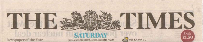 The Times Sat 23 Nov 2013