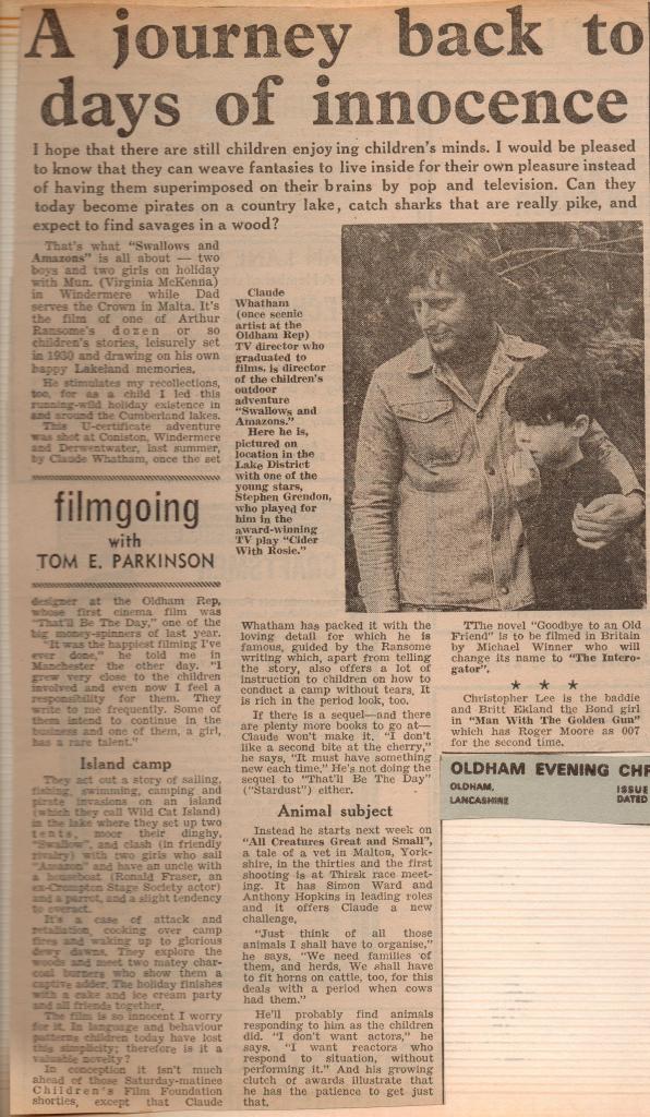 Claude Whatham profiled by Tom E Parkinson