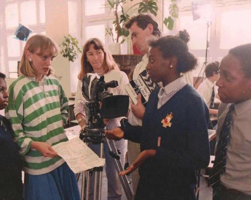 Sophie Neville directing a sequence with BBC cameraman Lorraine Smith