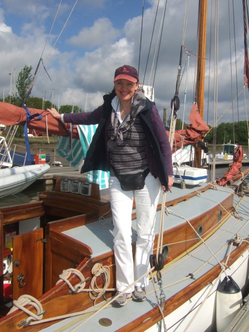 Sophie Neville aboard the Nancy Blackett DSCF1067