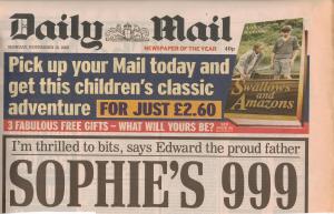 Swallows and Amazons advertised by the Daily Mail