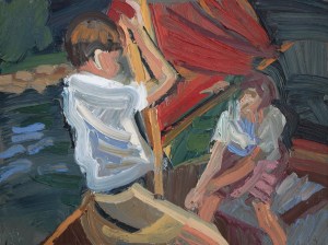 'John and Susan hoisting the sail'by Fadi Mikhail