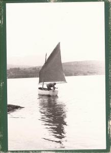 Ernest Altounyan sailing Mavis on Coniston