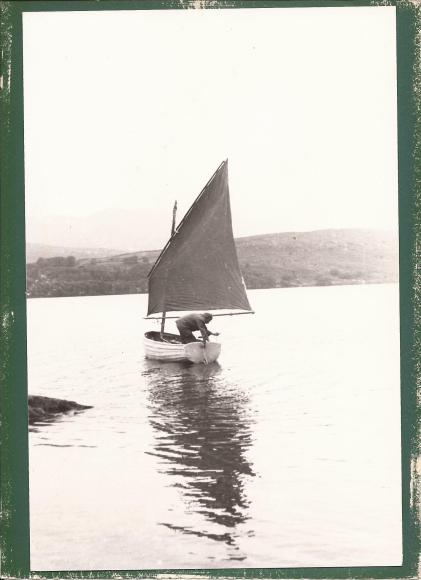 Ernest Altounyan sailing Mavis on Coniston