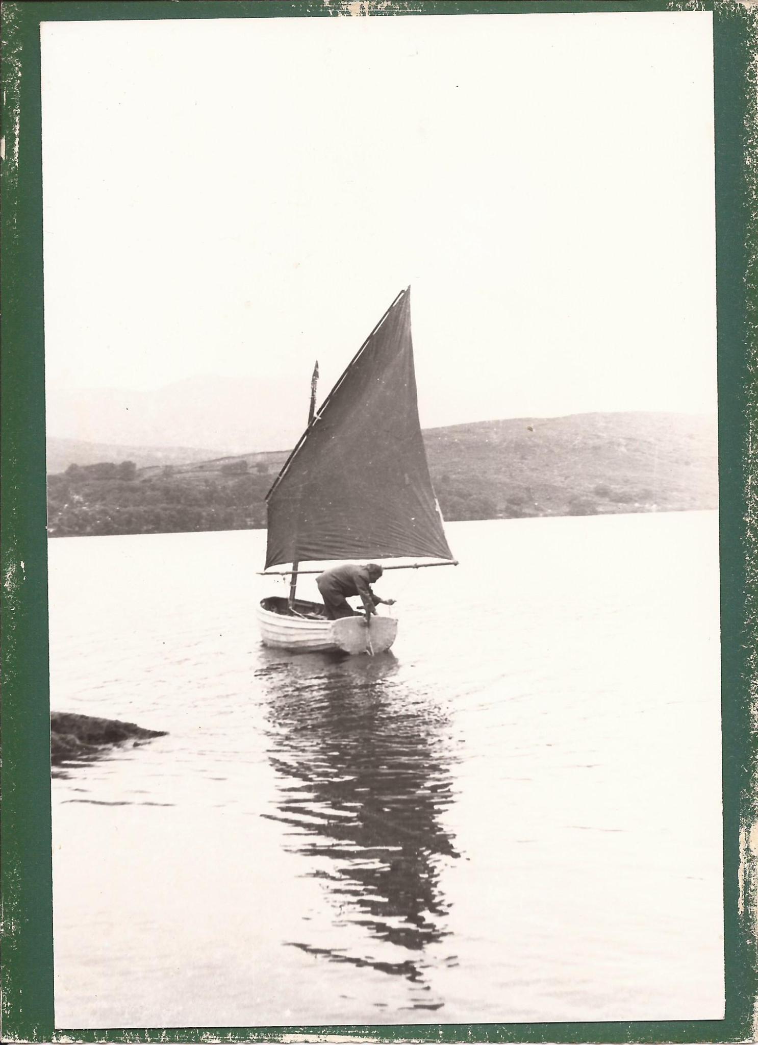 Ernest Altounyan sailing Mavis on Coniston
