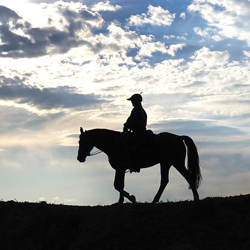 TWT Ride 2018 Sophie Neville against sunset