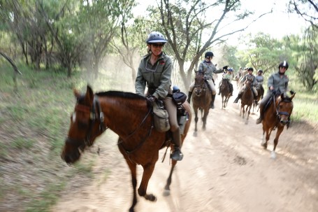 TWT Ride 2018 Sophie Neville with 14 riders
