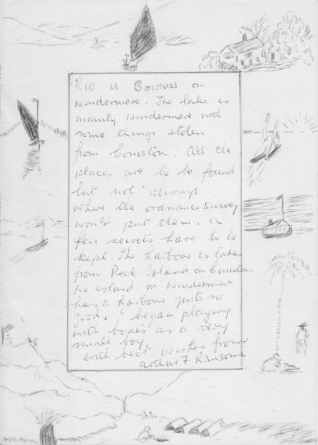 Letter from Arthur Ransome