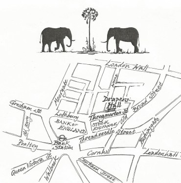 Map of how to reach Draper's Hall