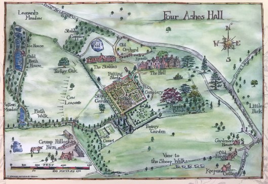 Map of Four Ashes Hall by Sophie Neville