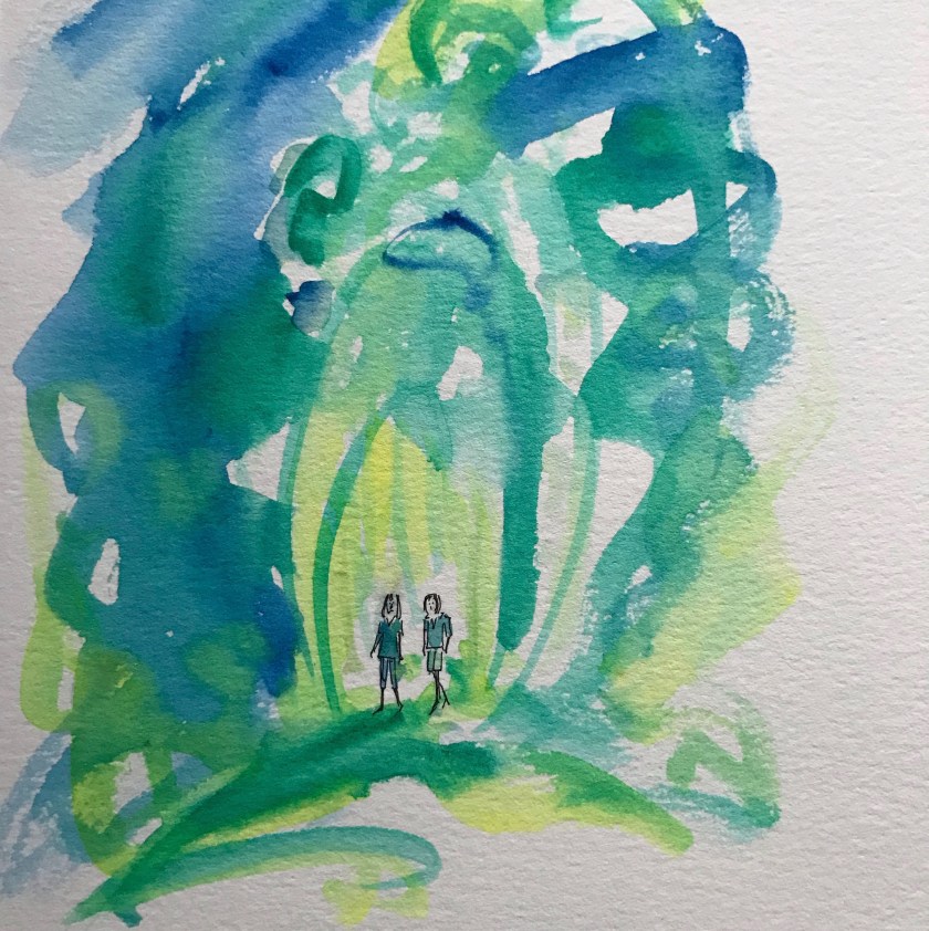 Possible book cover painted in France by Sophie Neville