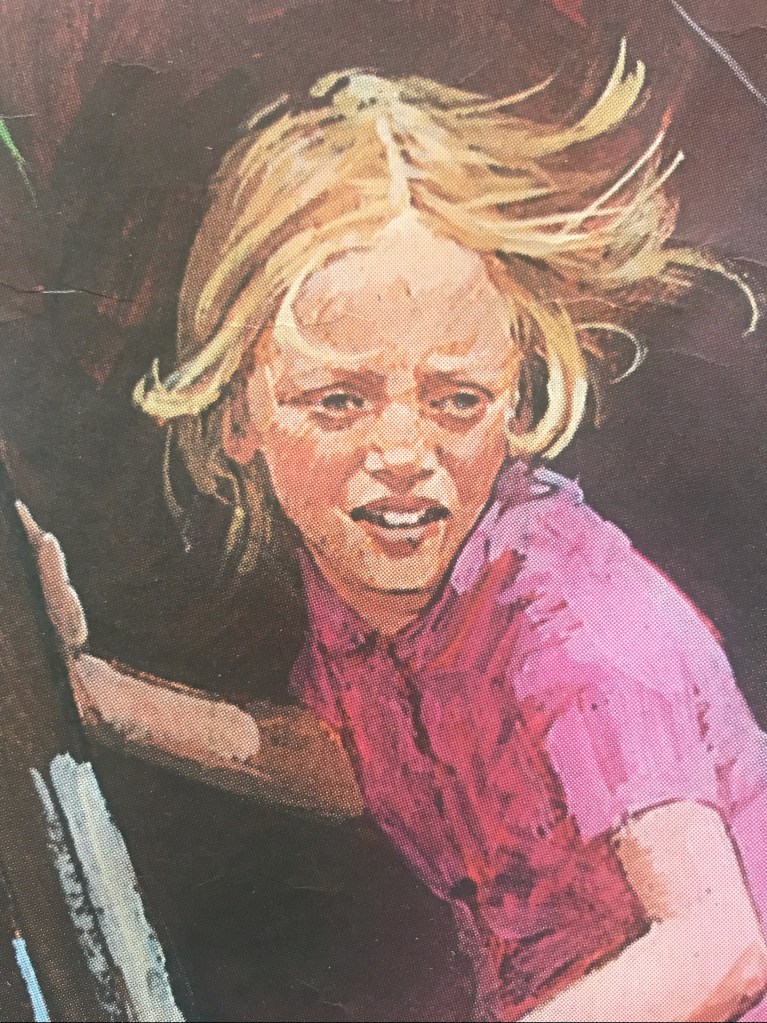 Sophie Neville as Titty in 'Swallows and Amazons' (1974) by the film poster artist Arnaldo Putzu