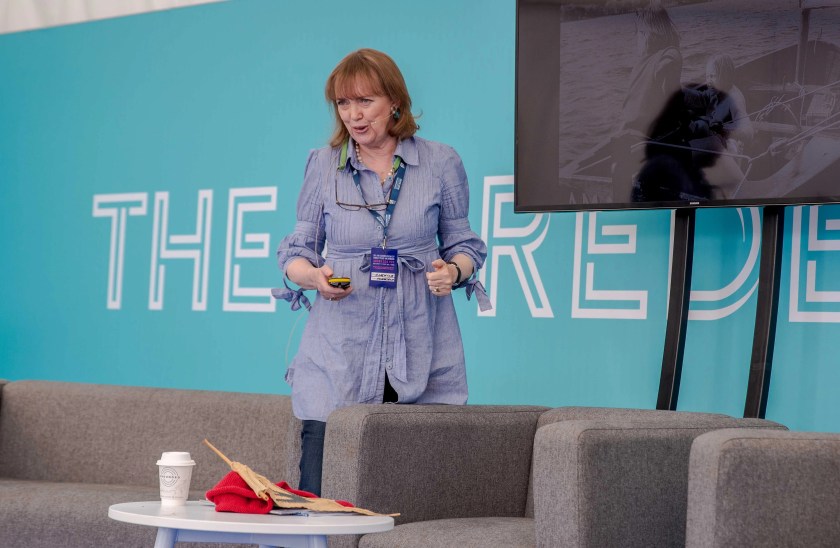 Sophie Neville speaking at the Southampton Boat Show