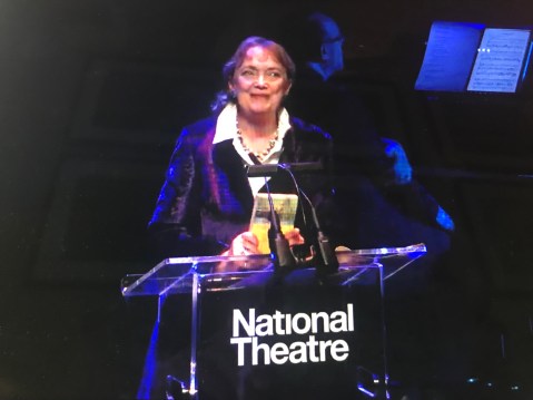 Sophie Neville at the National Theatre speaking about Swallows and Amazons