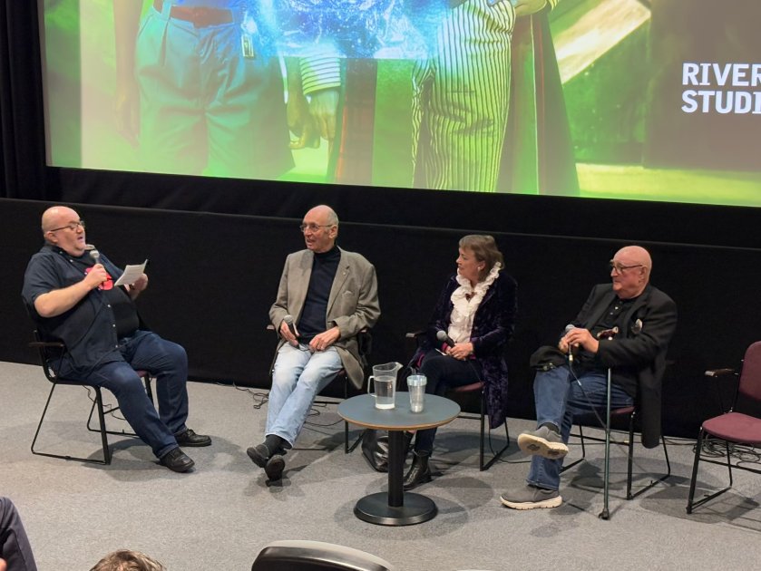 Stephen Yardley, Sophie Neville and Forbes Collins talking about 'Doctor Who'