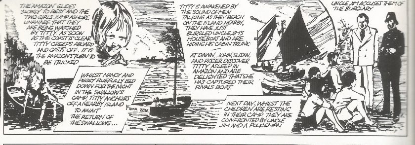 Swallows and Amazons story strip featuring Sophie Neville as Titty